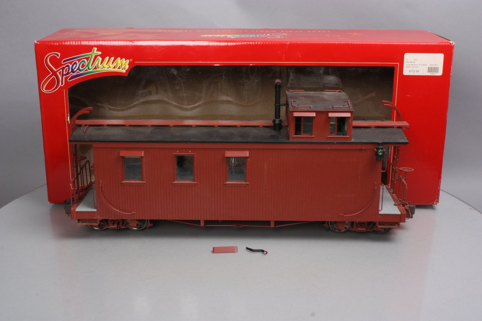 Bachmann 88799 Long Caboose -- Undecorated Oxide Red - Metal Wheels