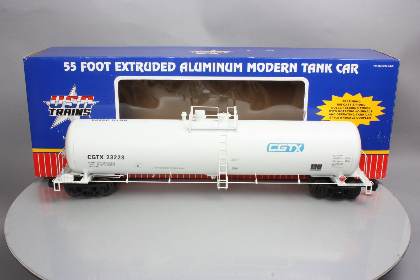 USA Trains R15163 G CGTX Modern Tank Car with Extruded Aluminum Body #23222