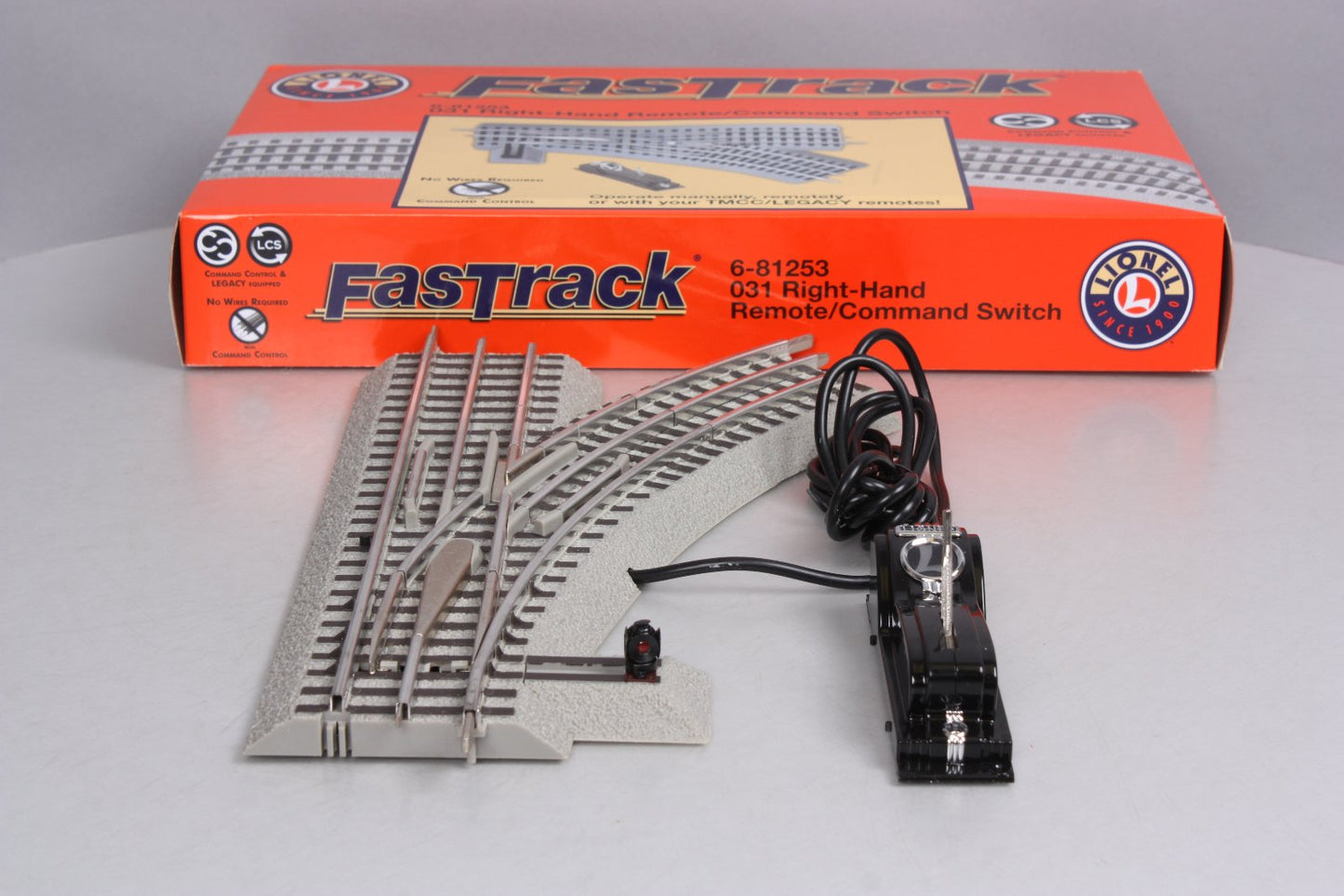 Lionel 6-81253 O-31 Remote Right Hand FasTrack Switch Turnout