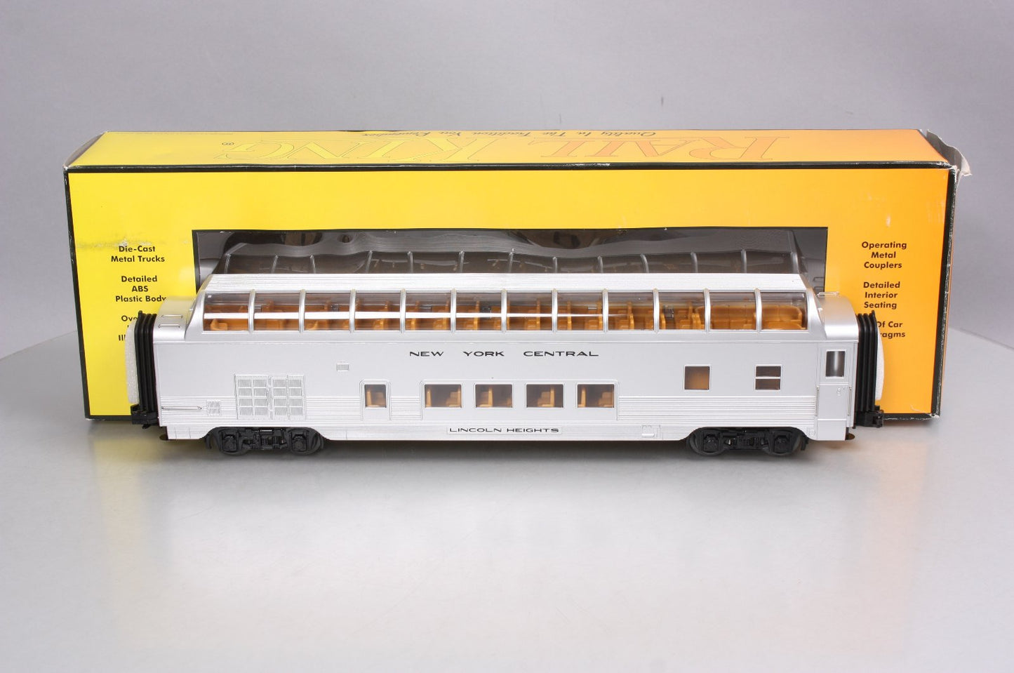 MTH 30-67776 NYC 60' Streamline Madison Full Vista Dome Passenger Car