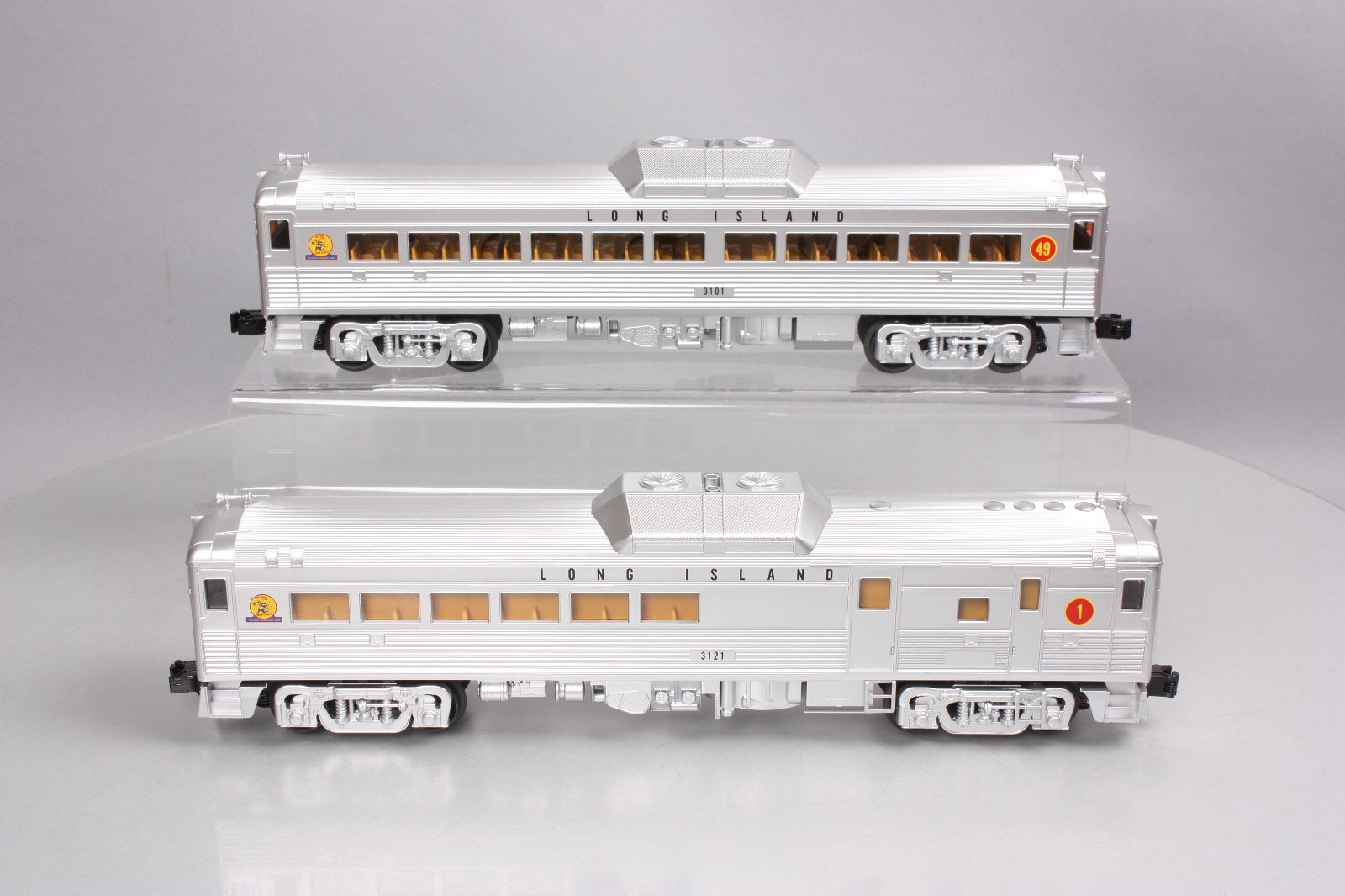 MTH 30-2843-1 O Long Island RDC Budd Car Set w/PS2 (Set of 2)