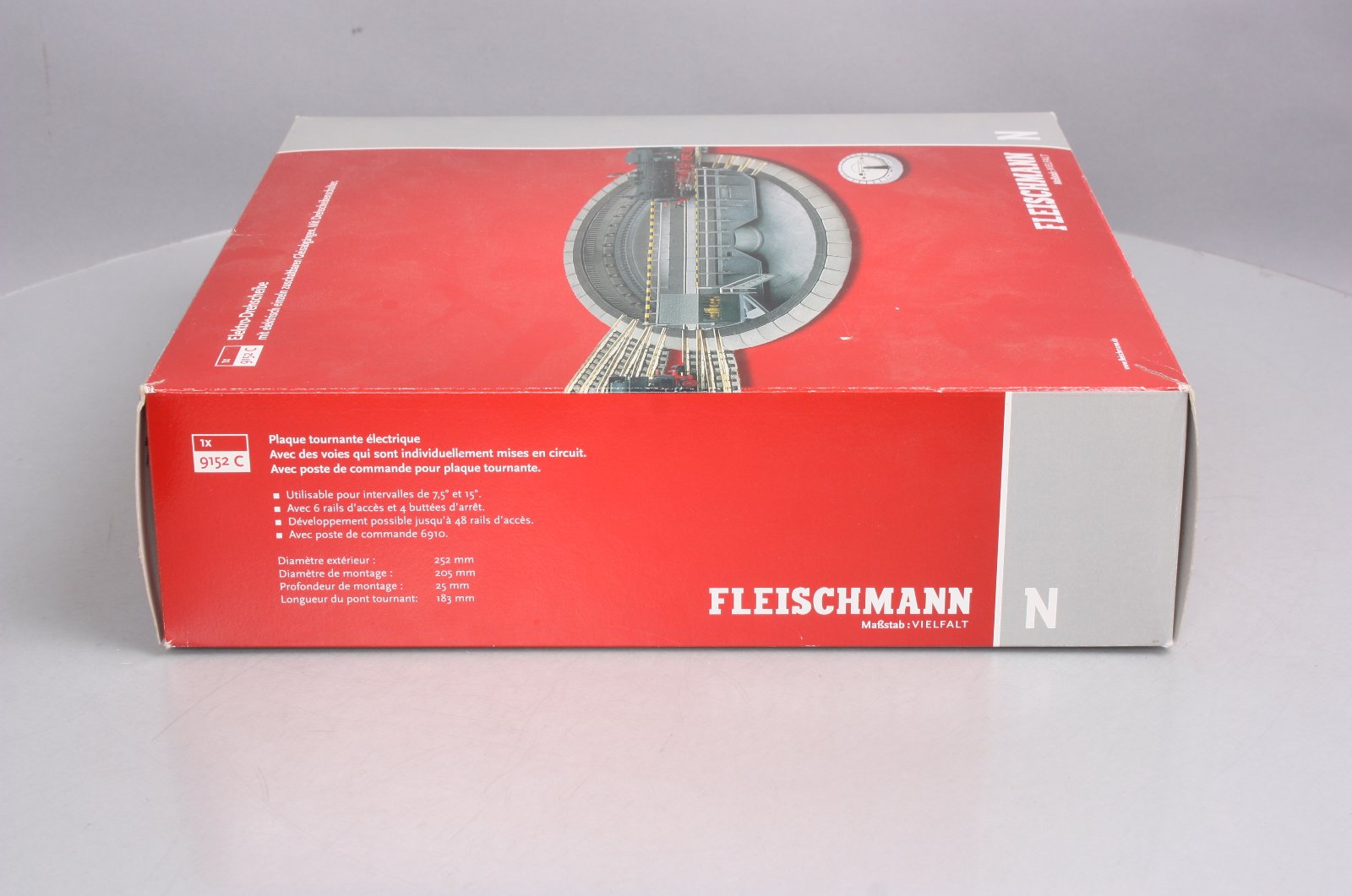 Plaque tournante motorisée 183 mm N Fleischmann 9152