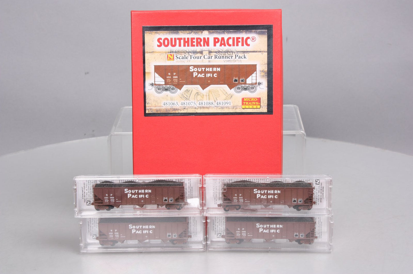 Micro-Trains 99300078 N SP 100-Ton 3-Bay Coal Hopper Runner Pack (Set of 4)