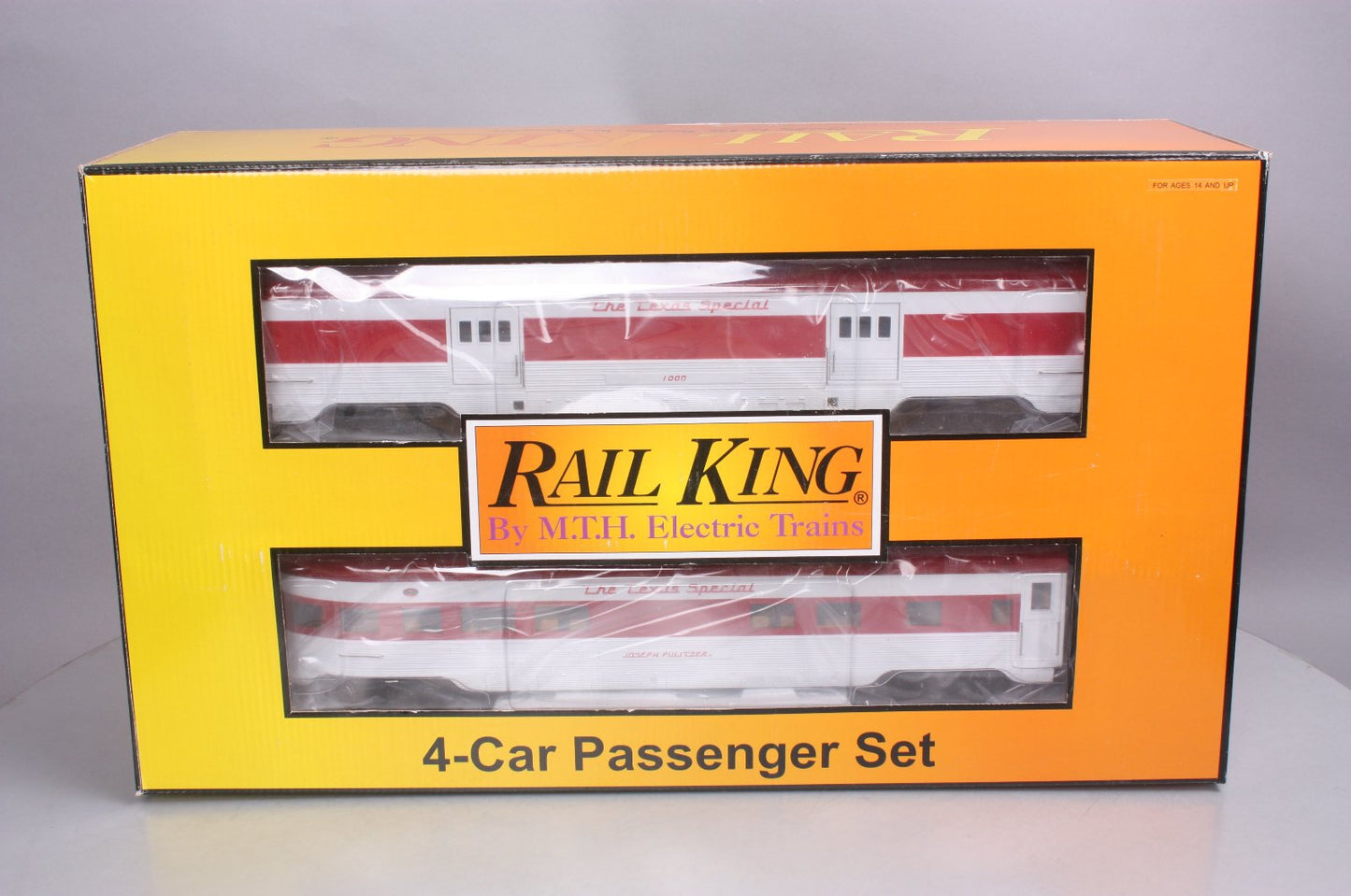 MTH 30-67654 O Texas Special 60' Streamlined Passenger Car Set (Set of 4)
