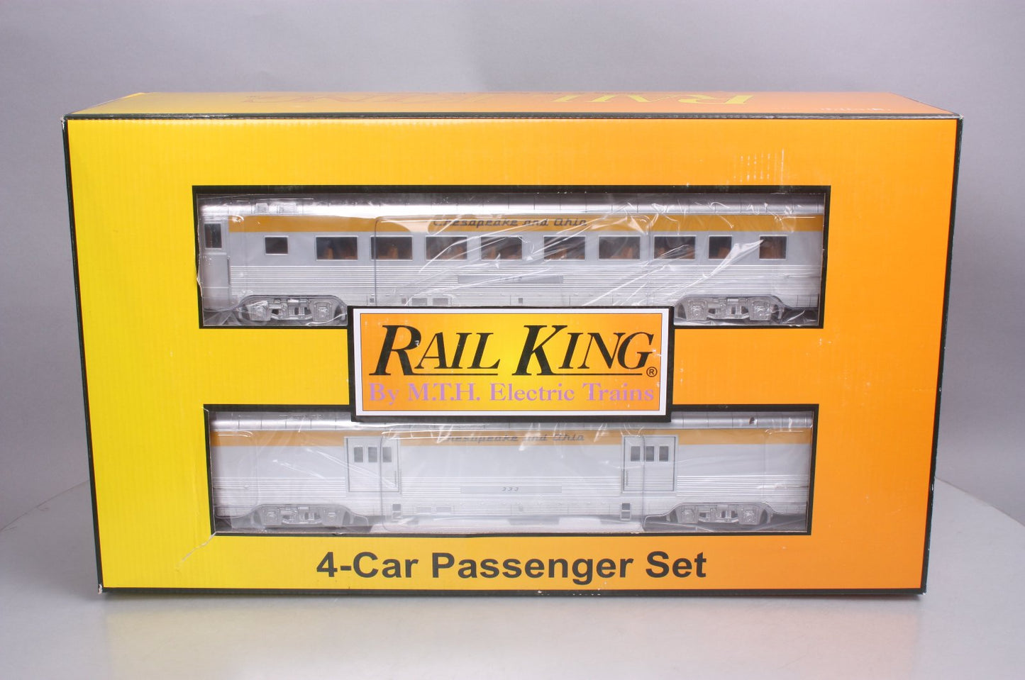 MTH 30-67863 O Chesapeake & Ohio 60' Streamlined Passenger Car Set (Set of 4)