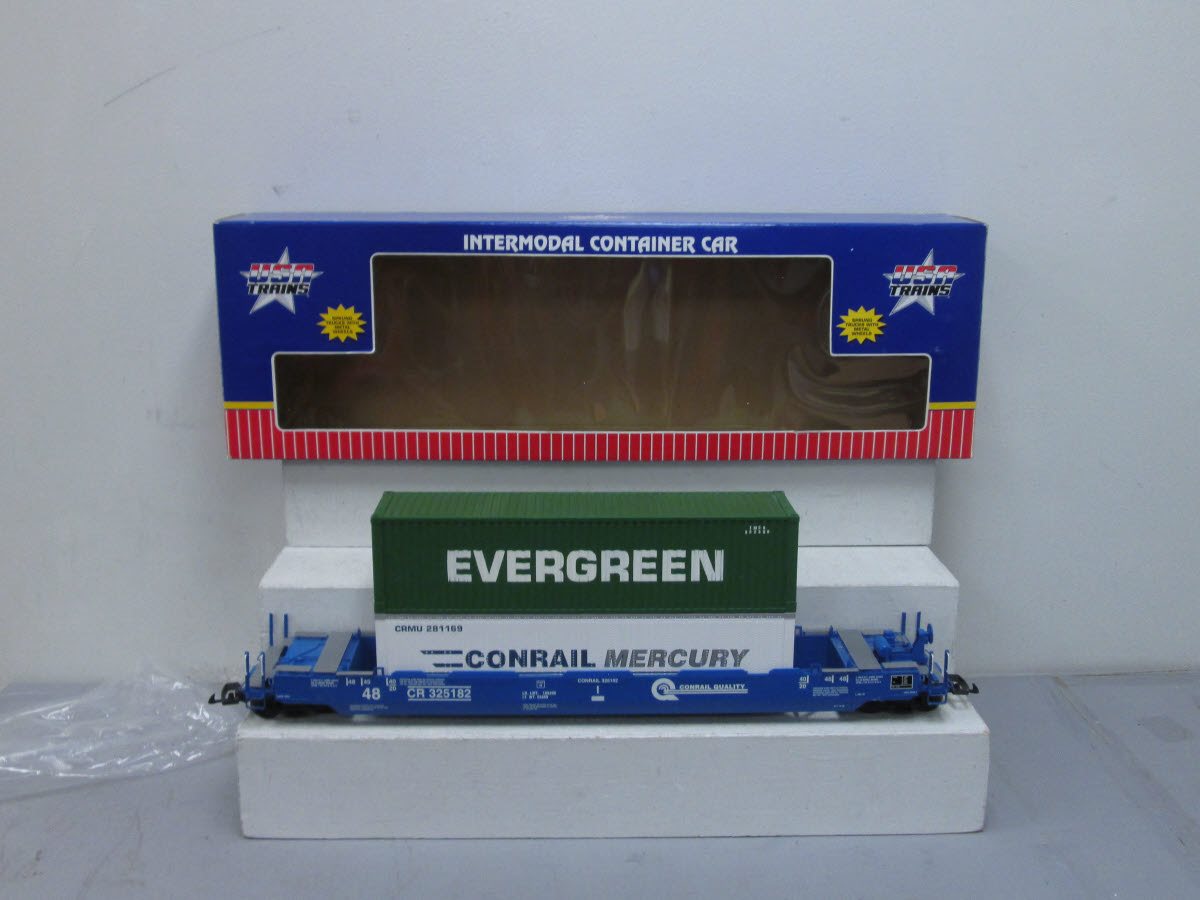 USA Trains R17134 G Conrail Gunderson Husky Stack with Container (Set of 3)