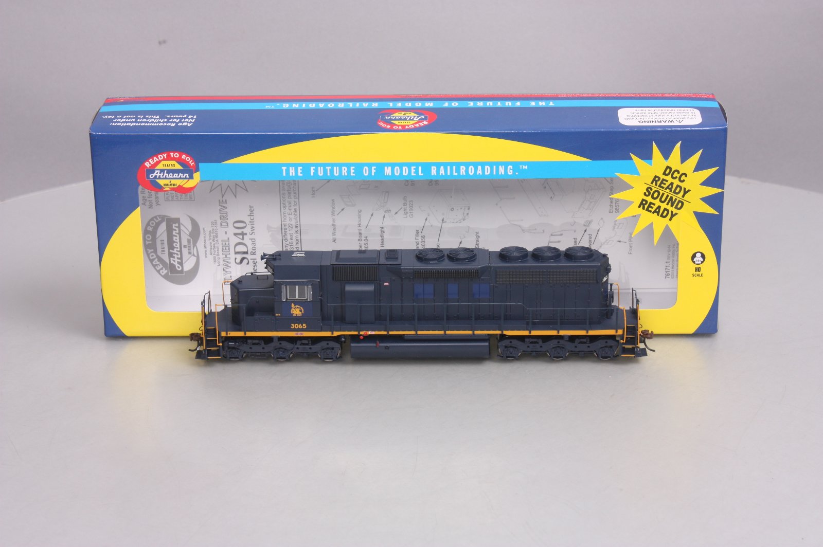 Athearn 98769 HO Central of New Jersey EMD SD40 Diesel Locomotive #3065