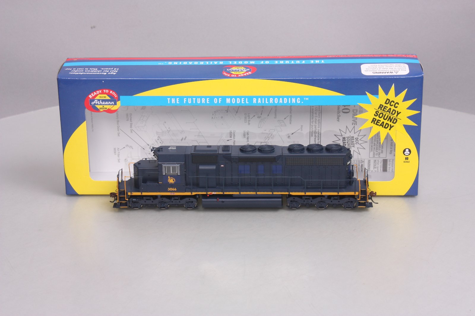 Athearn 98770 HO Central of New Jersey EMD SD40 Diesel Locomotive #3066
