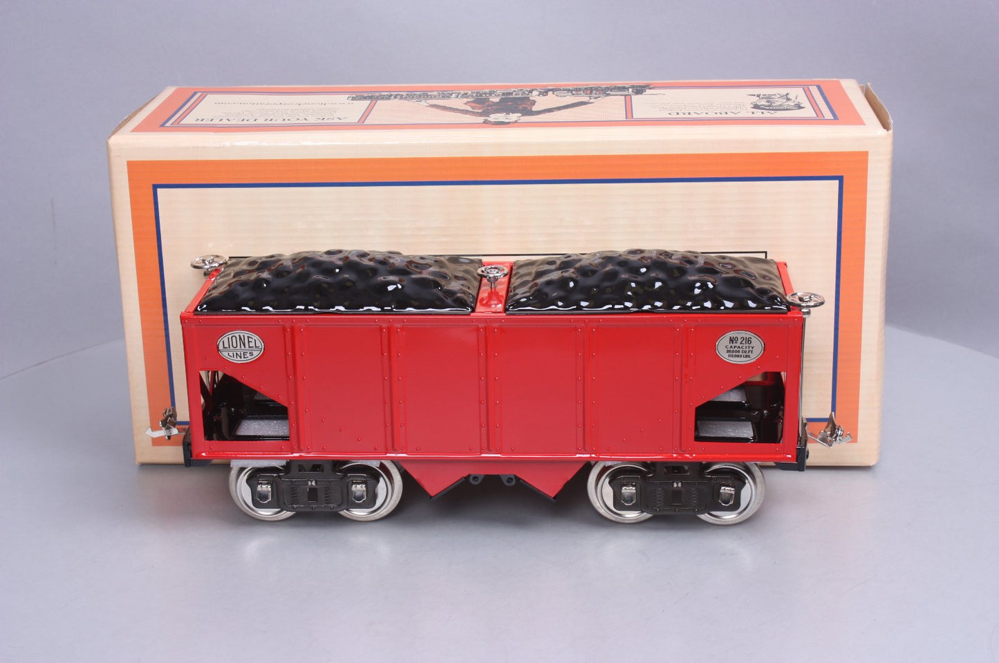 MTH 11-30012 Red No. 216 Std. Gauge Coal Car
