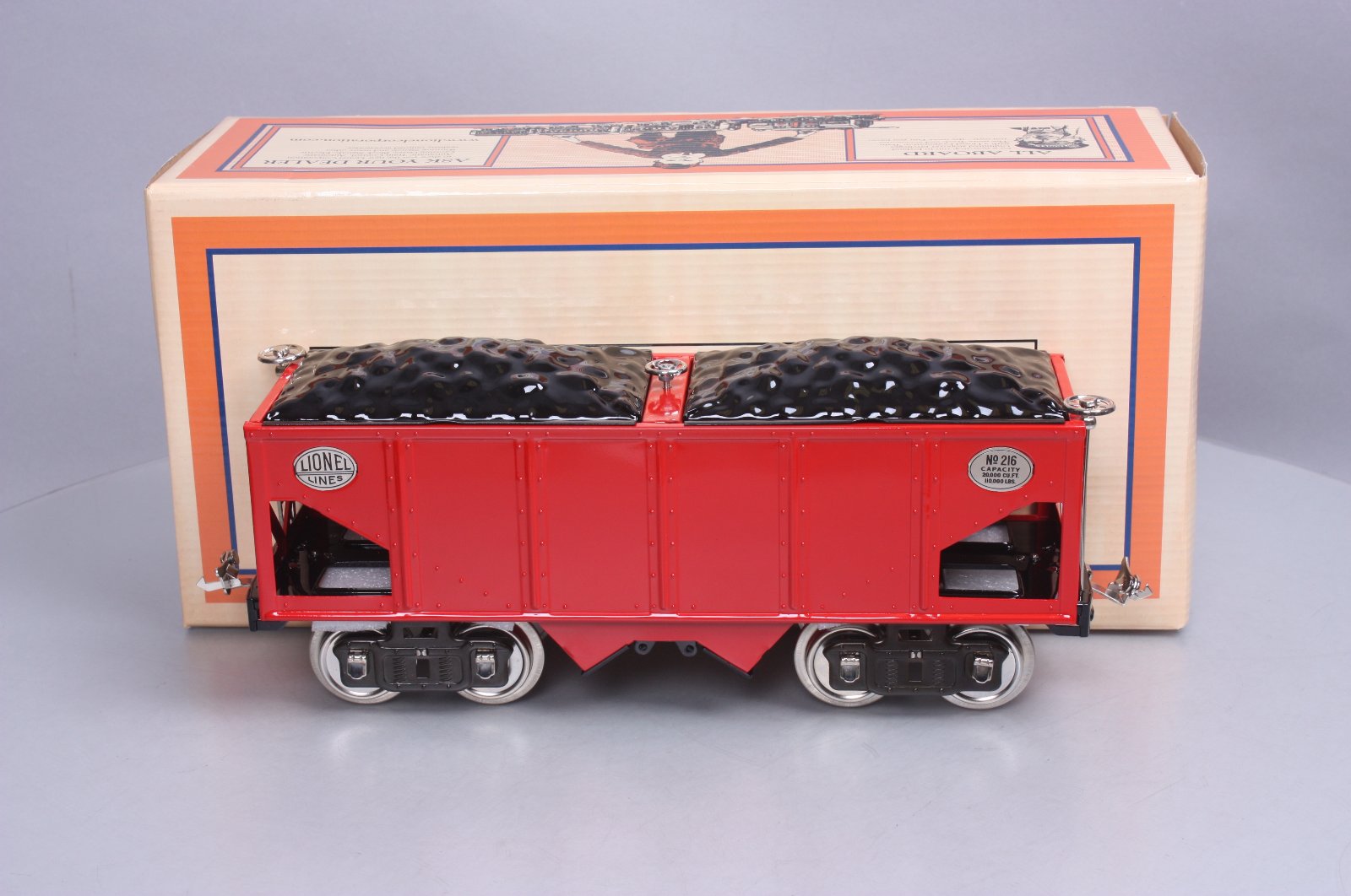 MTH 11-30012 Red No. 216 Std. Gauge Coal Car