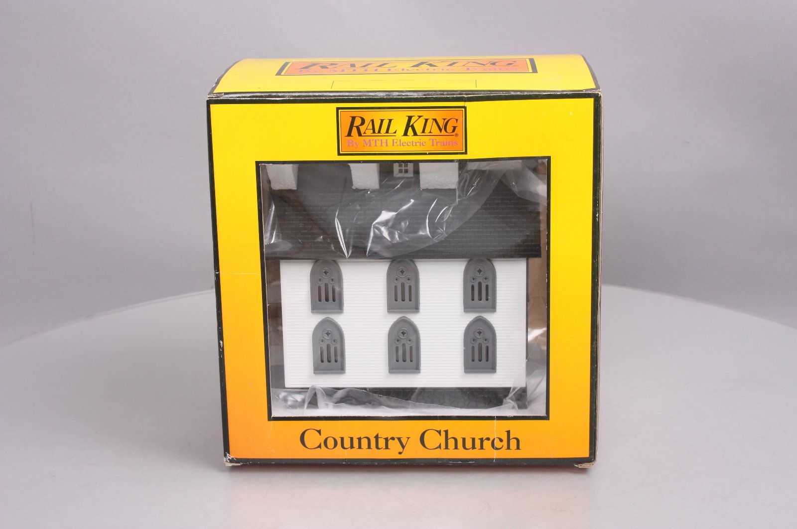 MTH 30-9057 Country Church #5 - White with Black & Gray Trim