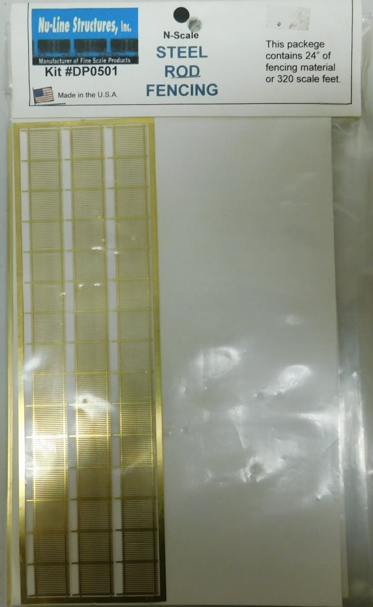Nu-Line Structures, DP0501 N Scale 12" Steel Rod Fencing