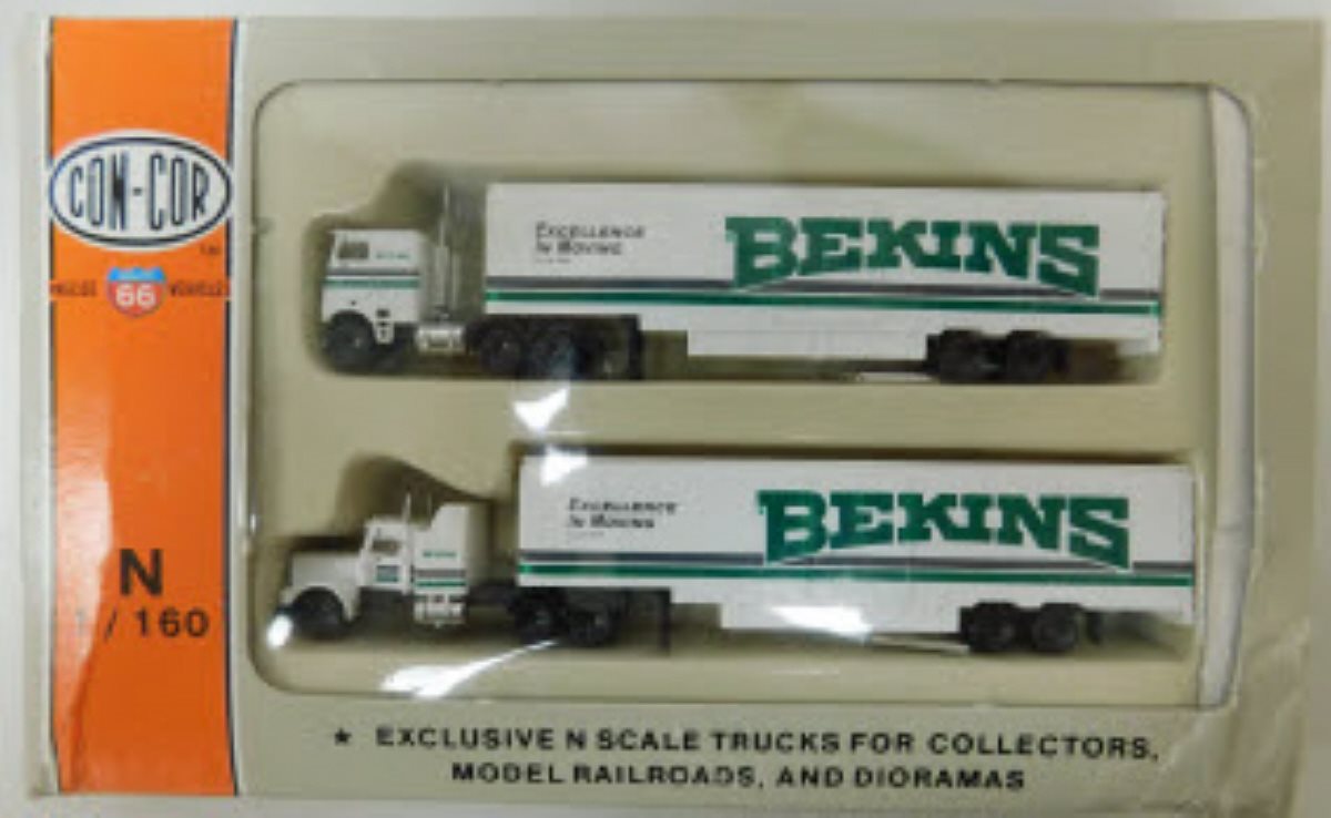 Con-Cor 0004-003035 N Scale Bekin Tractor W/Trailer (Pack of 2)