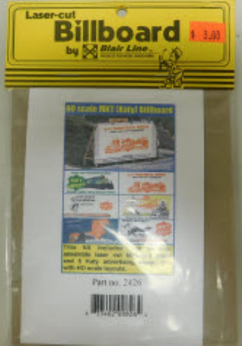 Blair Line 2426 HO MKT (Katy) Billboard Kit