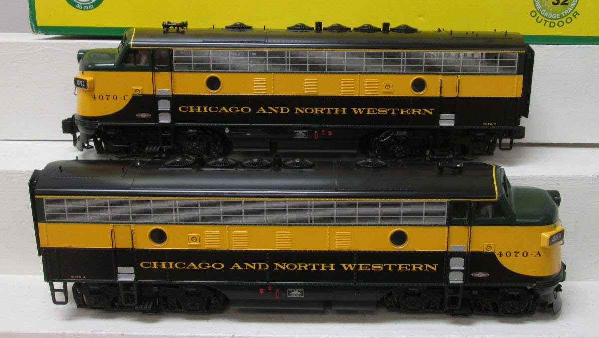 MTH 70-2041-1 G C&NW F-7 AA Diesel Locomotive Set w/Proto-Sound 2.0 (Set of 3)