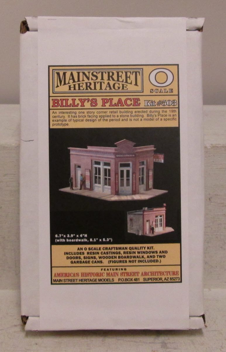 Main Street Heritage 503 O Scale "Billy''s Place" Building Craftsman Kit