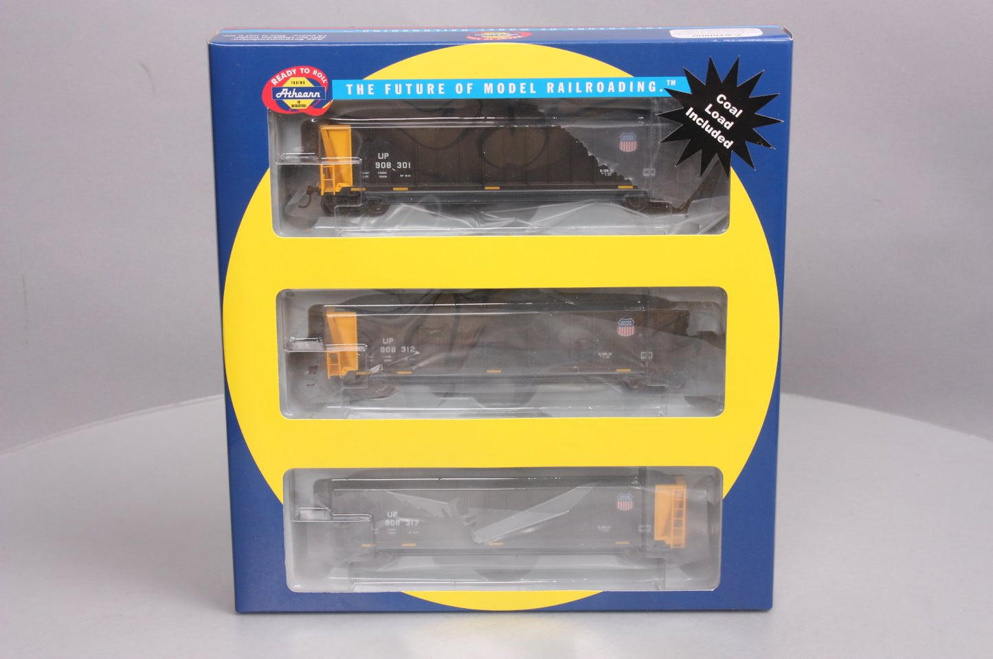 Athearn 97544 HO Union Pacific Bathtub Gondola w/Coal Load RTR #1 (3)