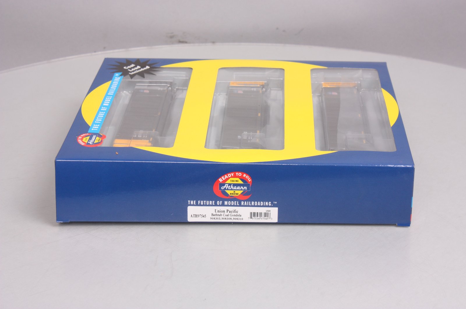 Athearn 97545 HO Union Pacific Bathtub Gondola w/Coal Load RTR #2 (3)