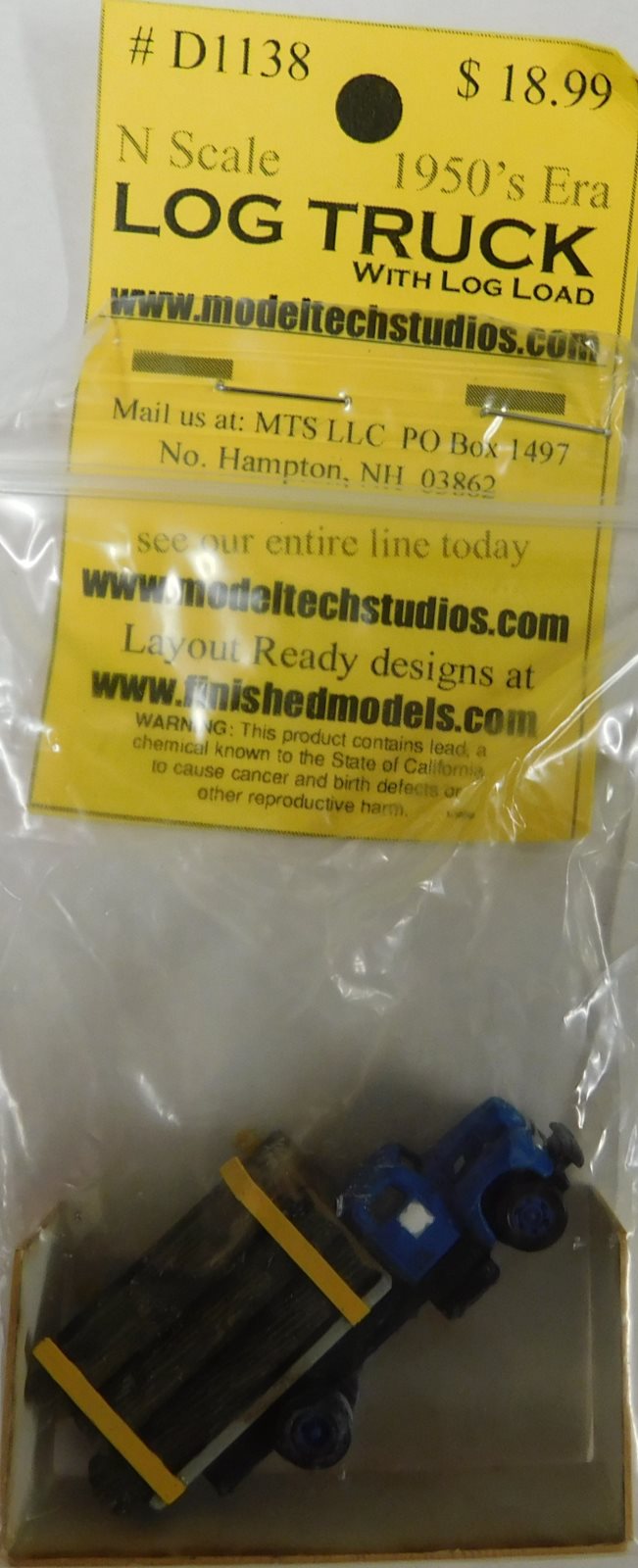 Model Tech Studios D1138 N Log Truck
