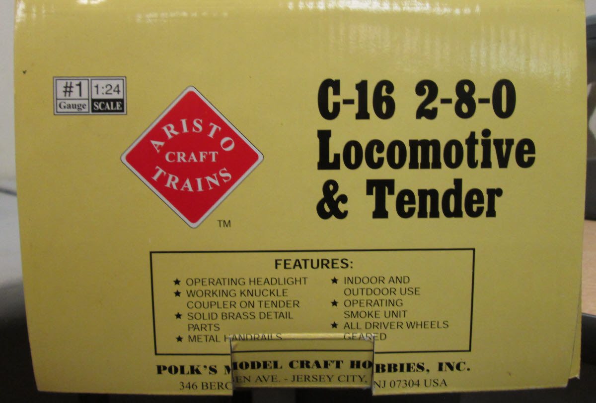 Aristo-Craft 80212 G Union Pacific C-16 2-8-0 Steam Locomotive