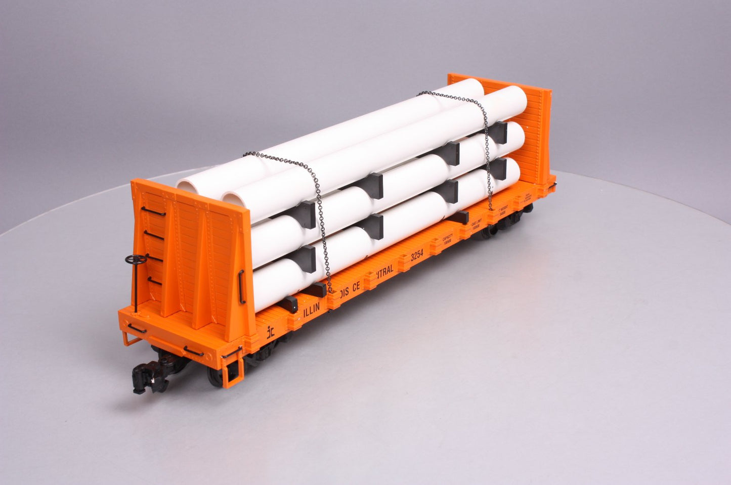 USA Trains 17606 G Illinois Central Flatcar with Pipe Load Orange