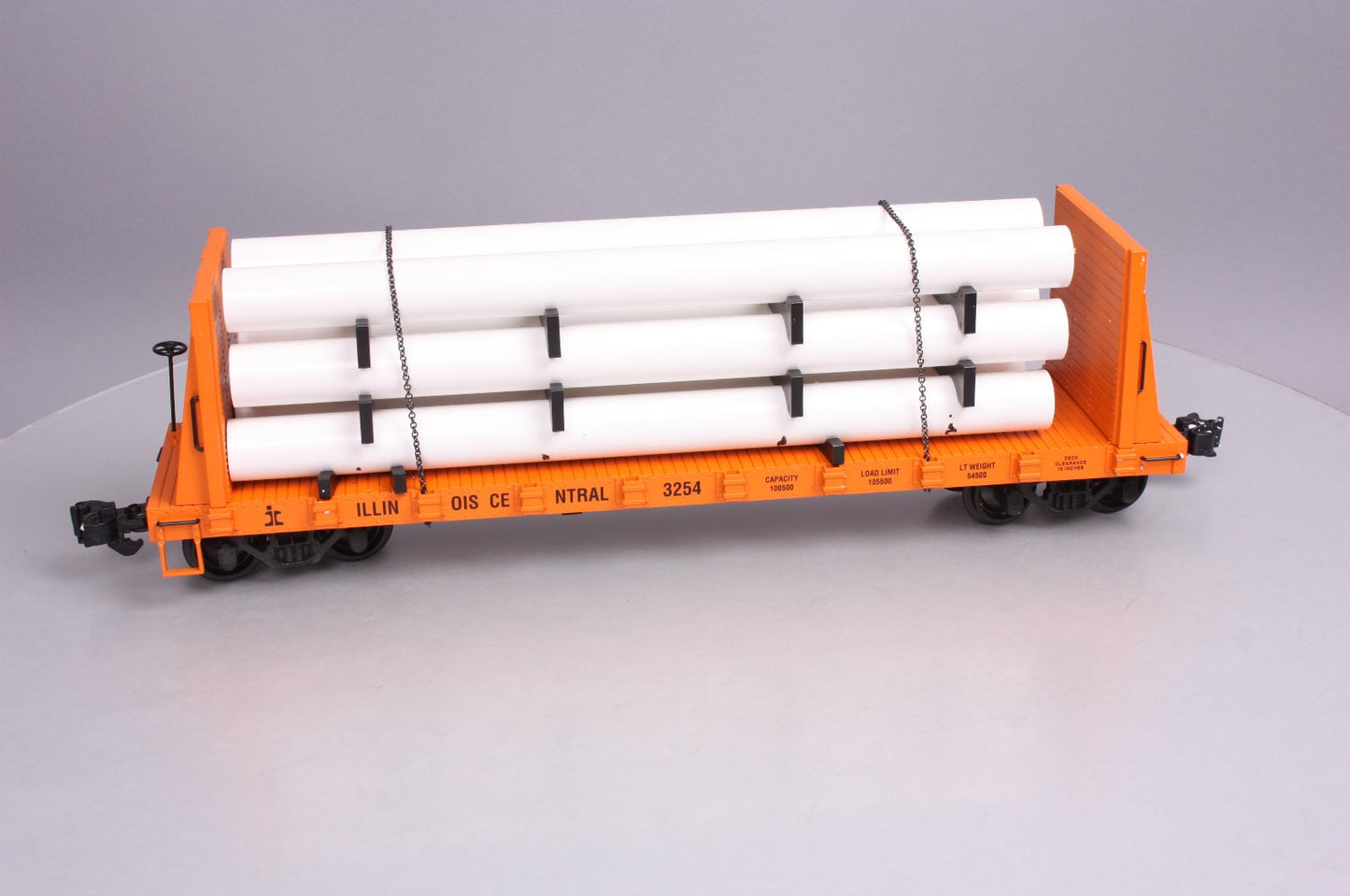 USA Trains 17606 G Illinois Central Flatcar with Pipe Load Orange