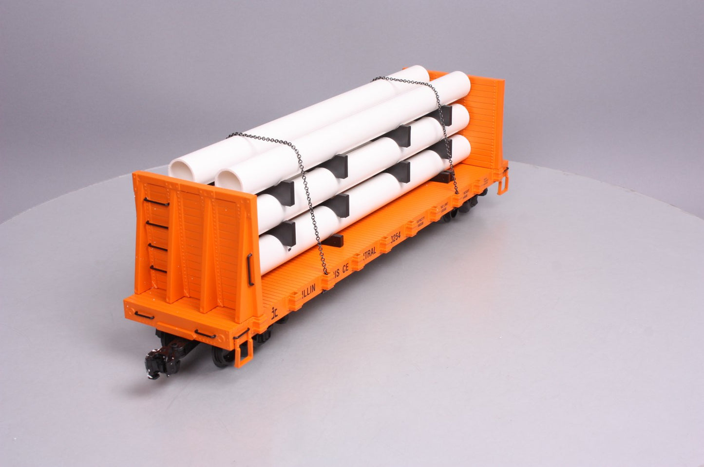 USA Trains 17606 G Illinois Central Flatcar with Pipe Load Orange