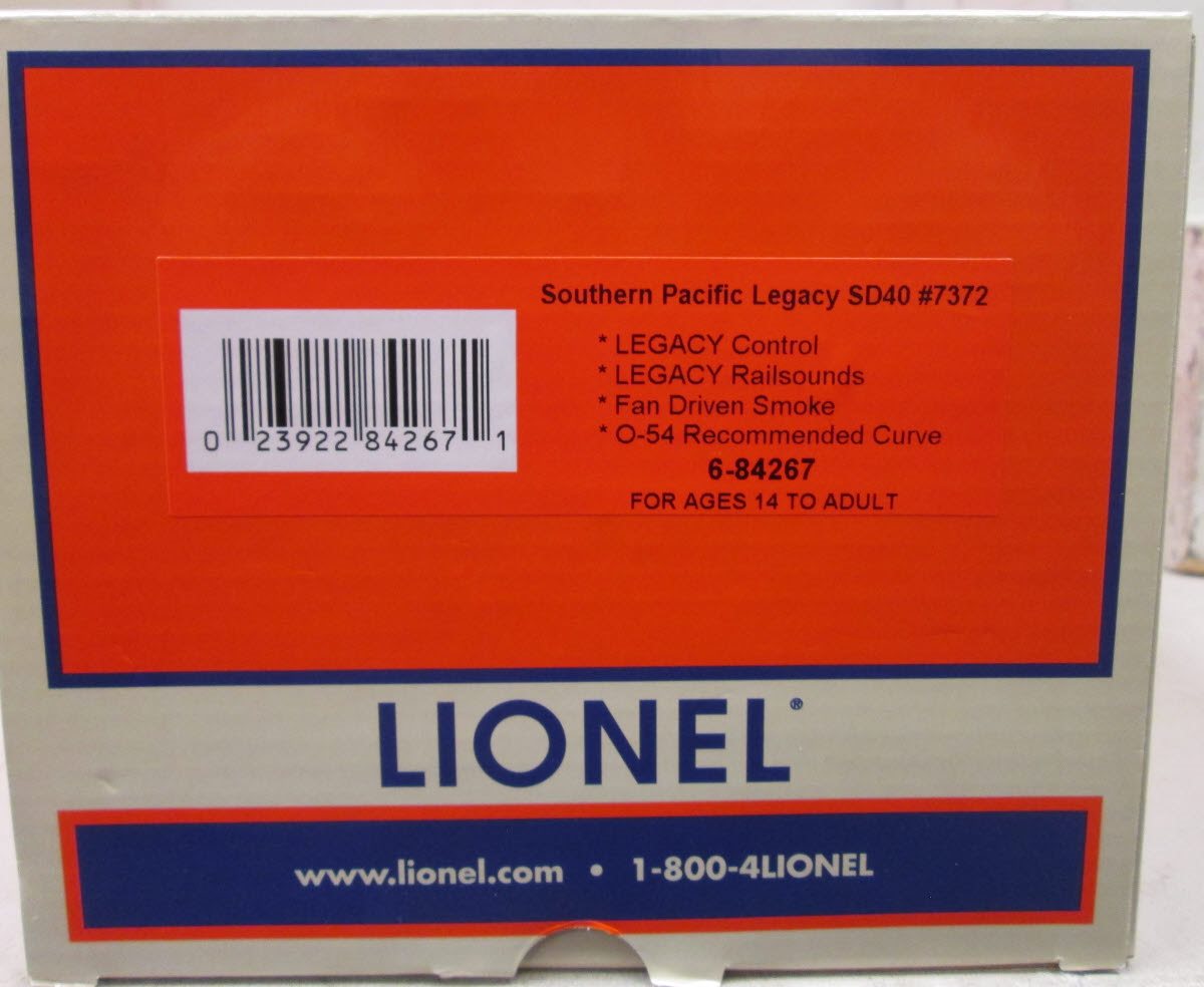 Lionel 6-84267 Southern Pacific Legacy SD40 Diesel Locomotive #7372
