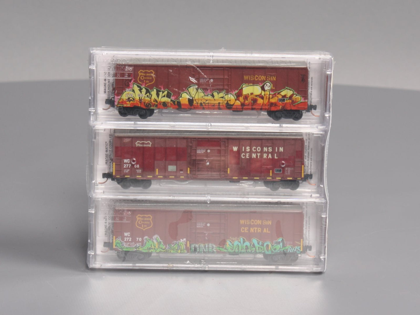 Micro-Trains 99305330 N WC Weathered 50' Rib Side Plug Door Boxcar (Set of 3)