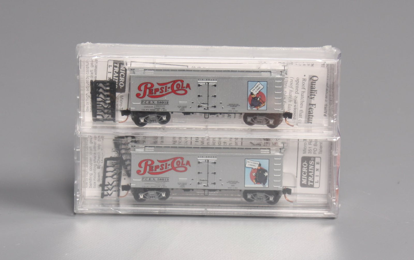 Micro-Trains 05800572 N Pepsi-Cola 36' Wood Sheathed Ice Reefers (Set of 2)