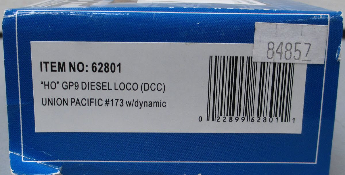 Bachmann 62801 HO Scale Union Pacific GP9 Diesel Locomotive w/DCC #173