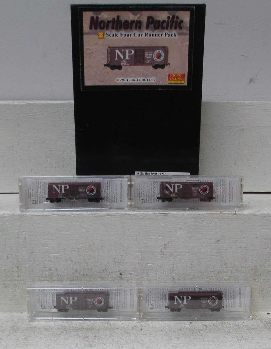 MicroTrains 99400087 Z Scale Northern Pacific 4 Car Runner Pack