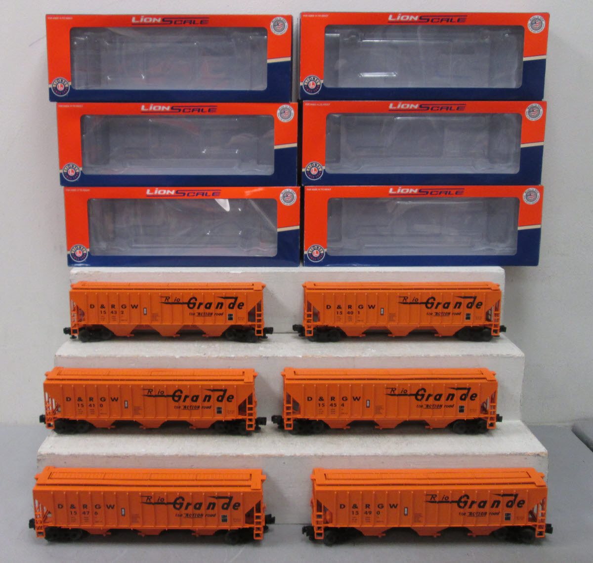 Lionel 3-16150 O LionScale D&RGW PS-2CD Covered Hopper 6 Pack