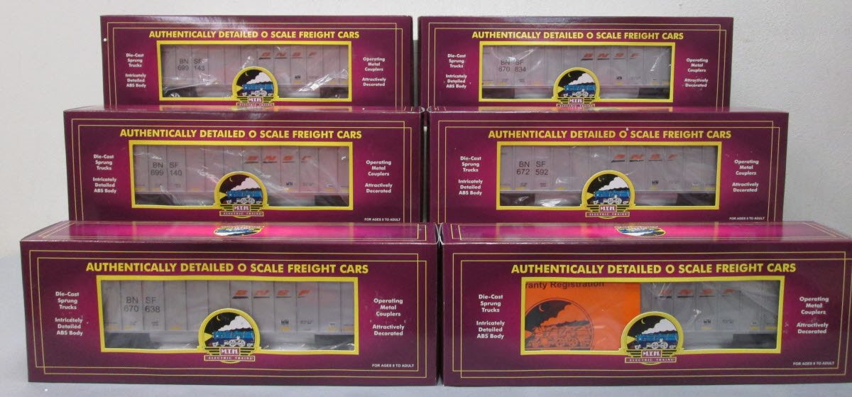 MTH 20-90419 O Burlington Northern Santa Fe Coalporter Hopper Car Set (Set of 6)