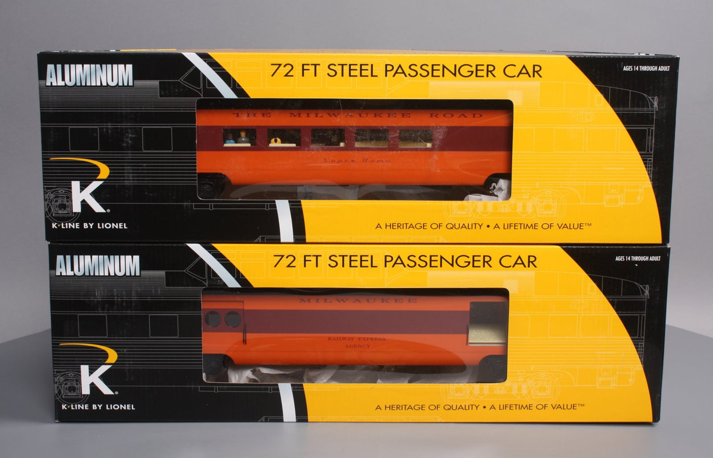Lionel K-Line 6-22277 Milw. Rd. Hiawatha 18" Passenger Car (Set of 2)