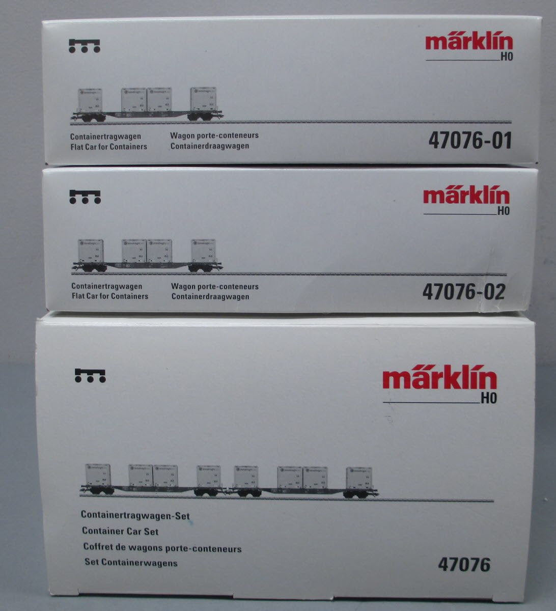 Marklin 47076 HO Exclusive Type Sgns Flatcar 2-Pack - 3-Rail - Ready to Run