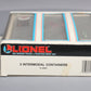 Lionel 6-12855 O Scale Intermodal Containers LN/Box