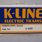 K-Line K-6322 O Gauge Pennsylvania Tank Car