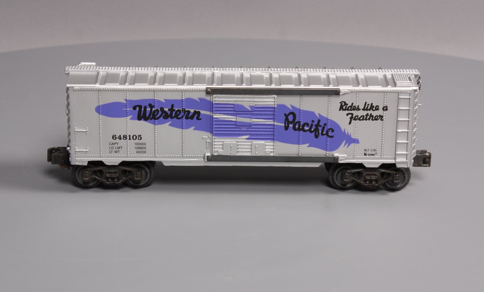 K-Line K-648105 O Gauge Western Pacific Purple Feather Boxcar