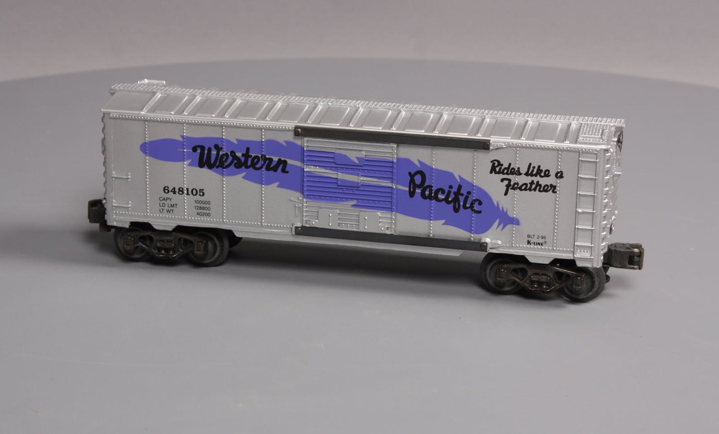 K-Line K-648105 O Gauge Western Pacific Purple Feather Boxcar