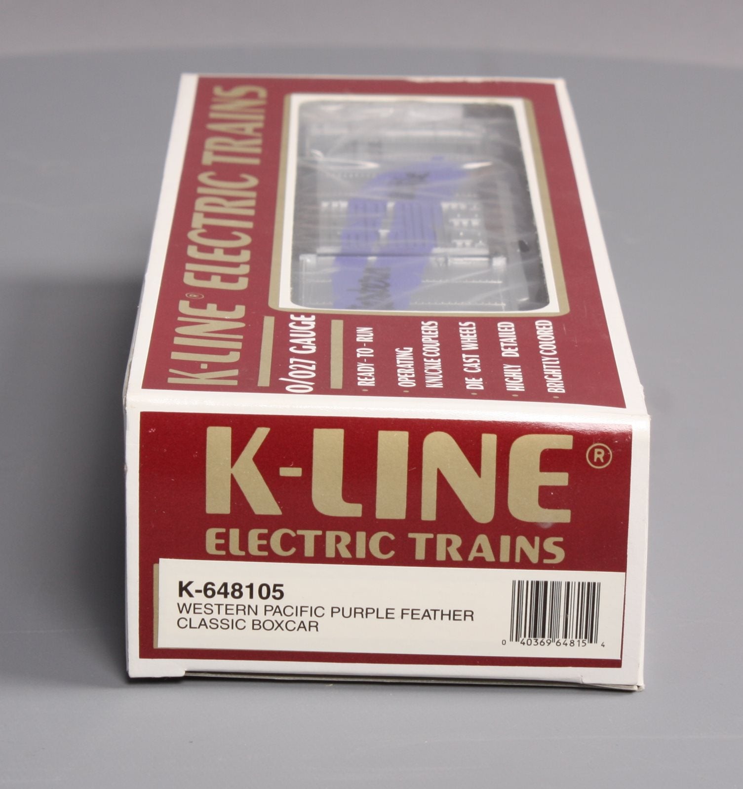 K-Line K-648105 O Gauge Western Pacific Purple Feather Boxcar
