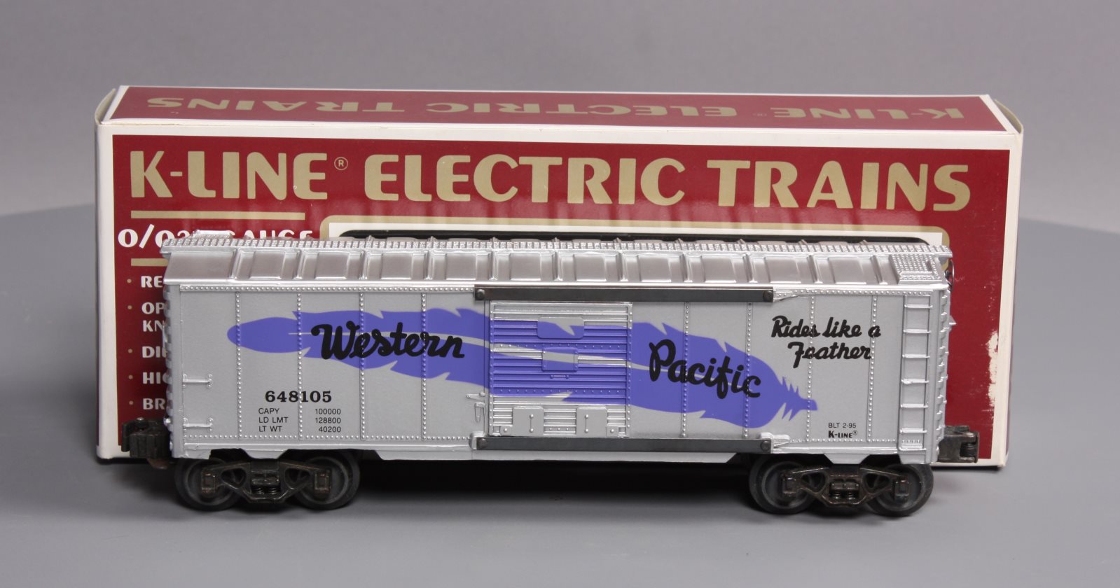 K-Line K-648105 O Gauge Western Pacific Purple Feather Boxcar