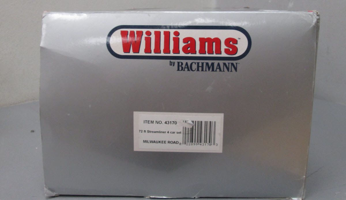 Williams 43170 O Gauge Milwaukee Road 72' Streamliner 4-Car Passenger Set