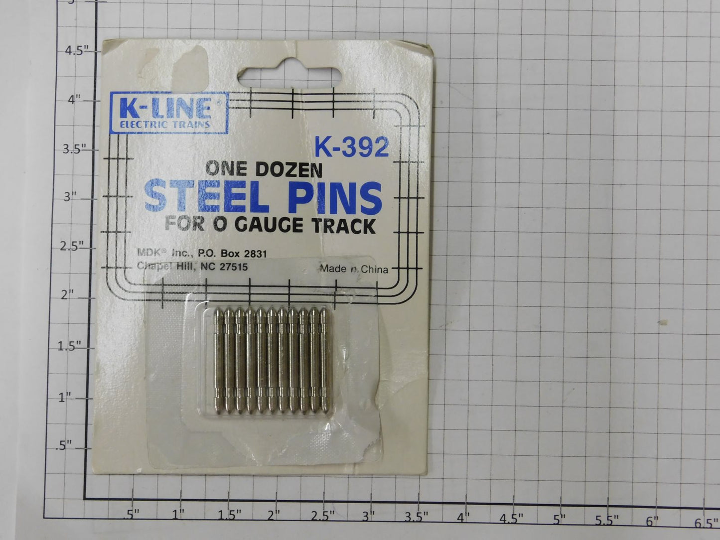 K-Line K-392 O- Gauge Steel Track Pins (Pack of 12)