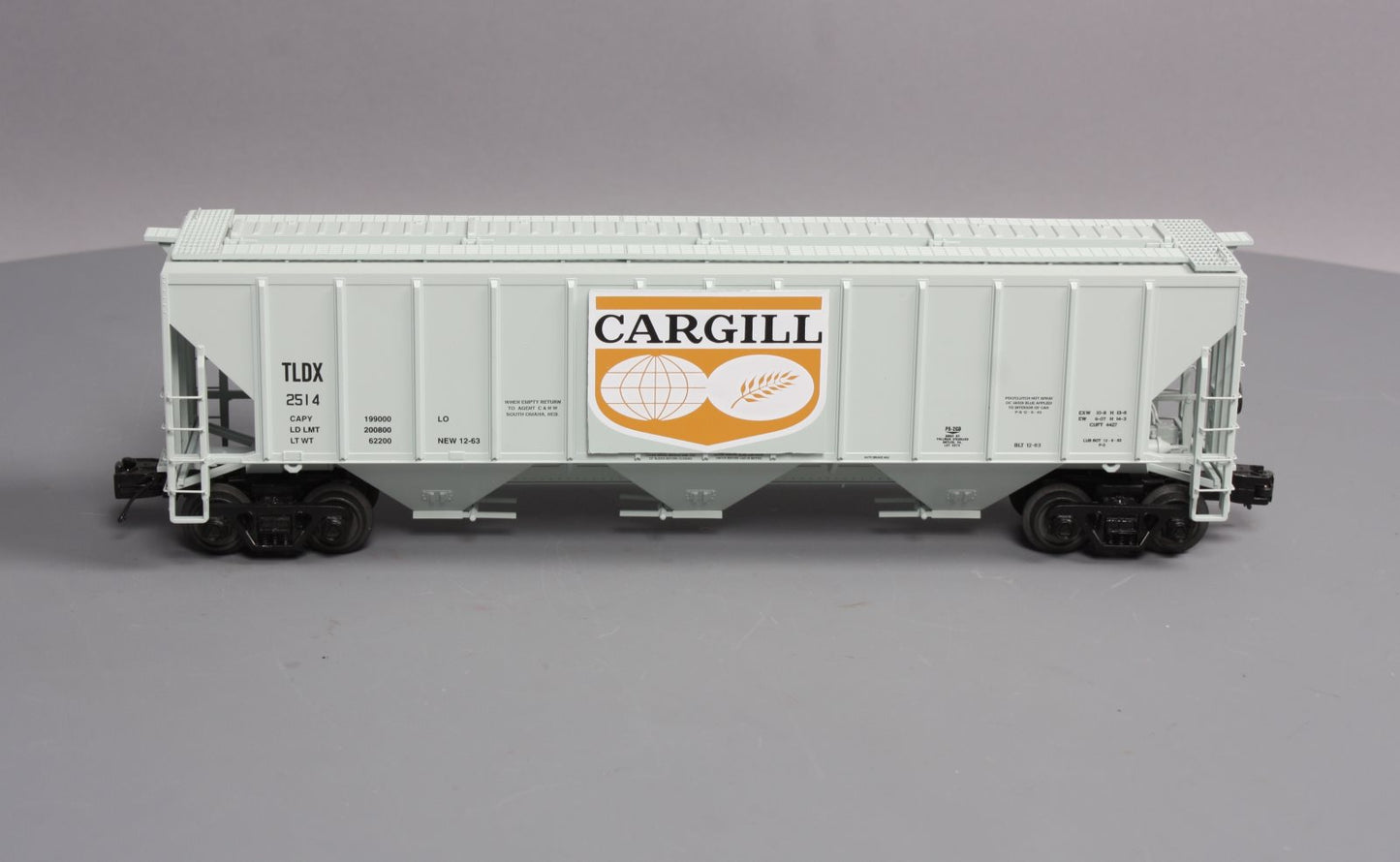 MTH 20-97316 O Cargil PS-2CD 3-Bay High-Sided Hopper Car #2514