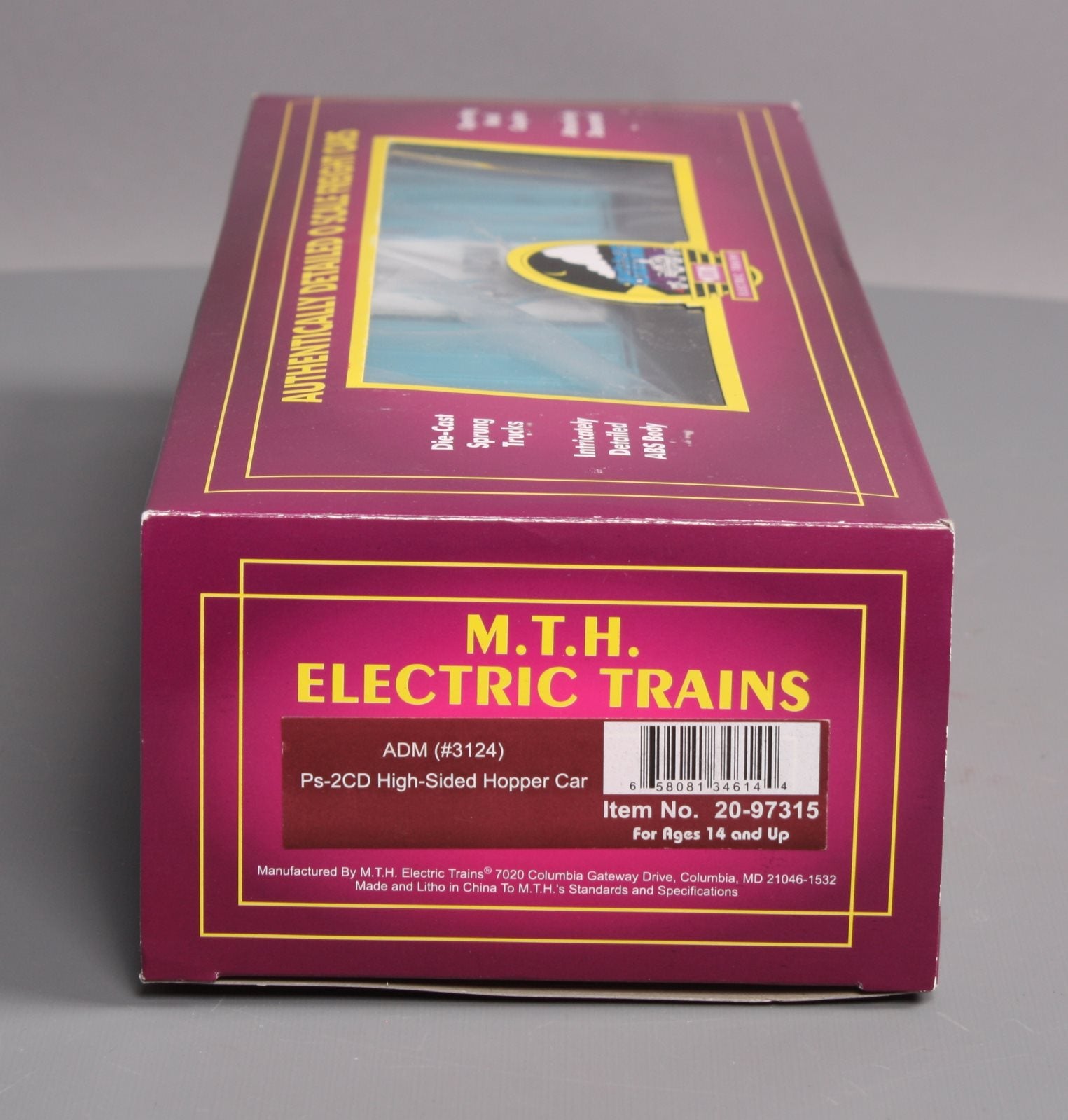 MTH 20-97315 O Gauge ADM PS-2CD High-Sided Hopper Car #3124