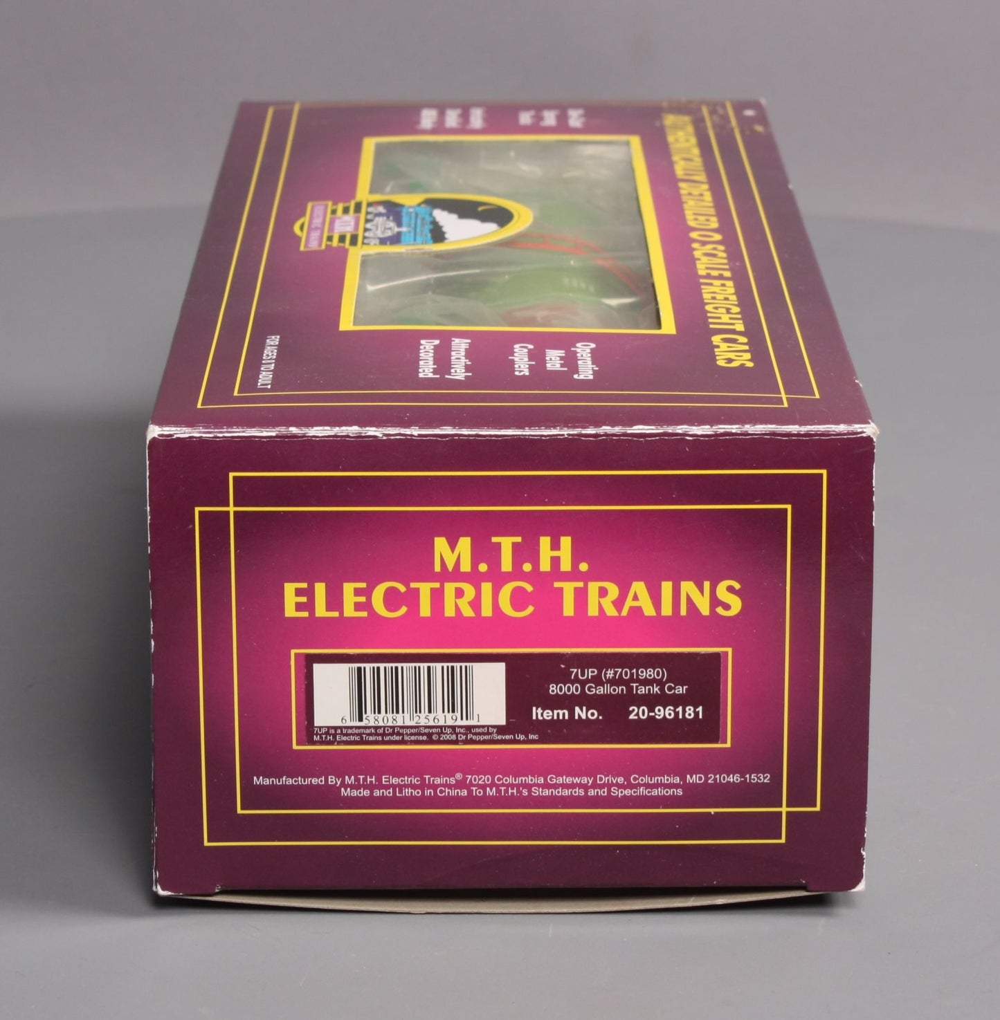 MTH 20-96181 O 7UP 8000 Gallon Tank Car #701980