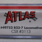 Atlas 49752 N Scale CSX B23-7 Diesel Locomotive #3113