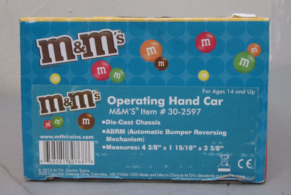 MTH 30-2597 O M&Ms Operating Hand Car