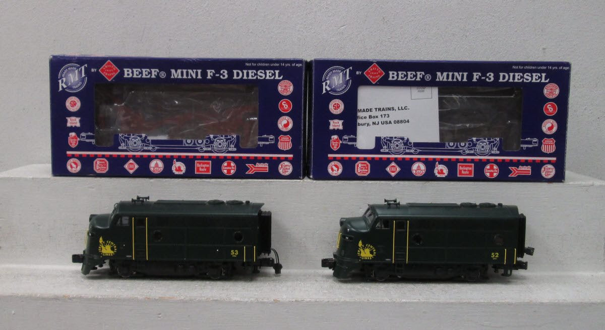 RMT 92626 O Central New Jersey Beef Mini F-3 A-A Diesel Locomotive Set  #53/52